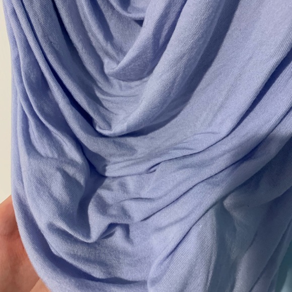 Express Blue Ruched Cowl top - Picture 4 of 5